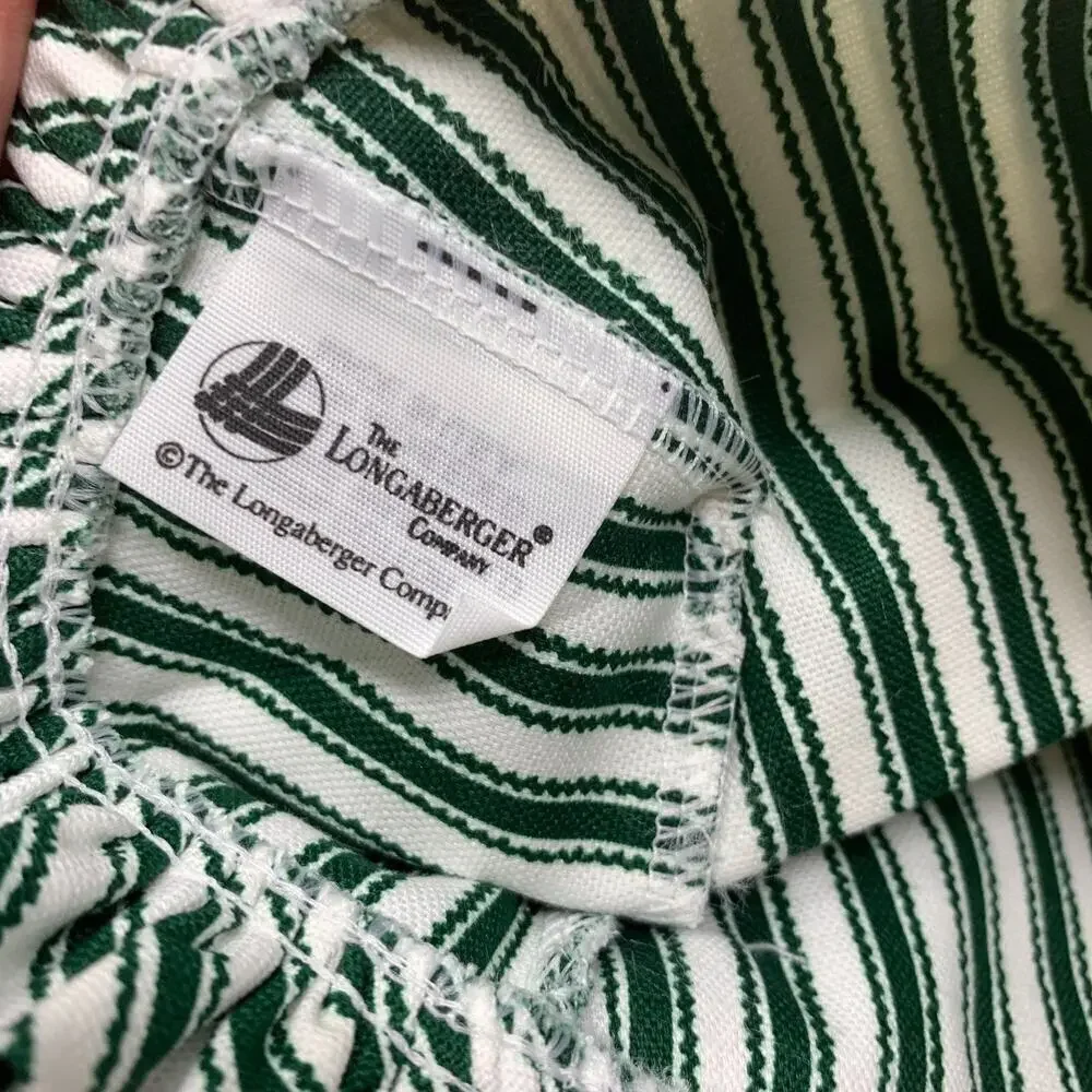 Vintage 1997 NEW Longaberger Sweet Treats Green Ticking Liner Only #2364792 NIP